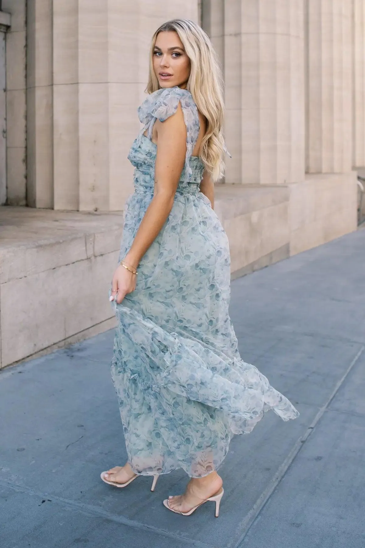 Sweet Serenade Green Floral Corset Dress - Final Sale