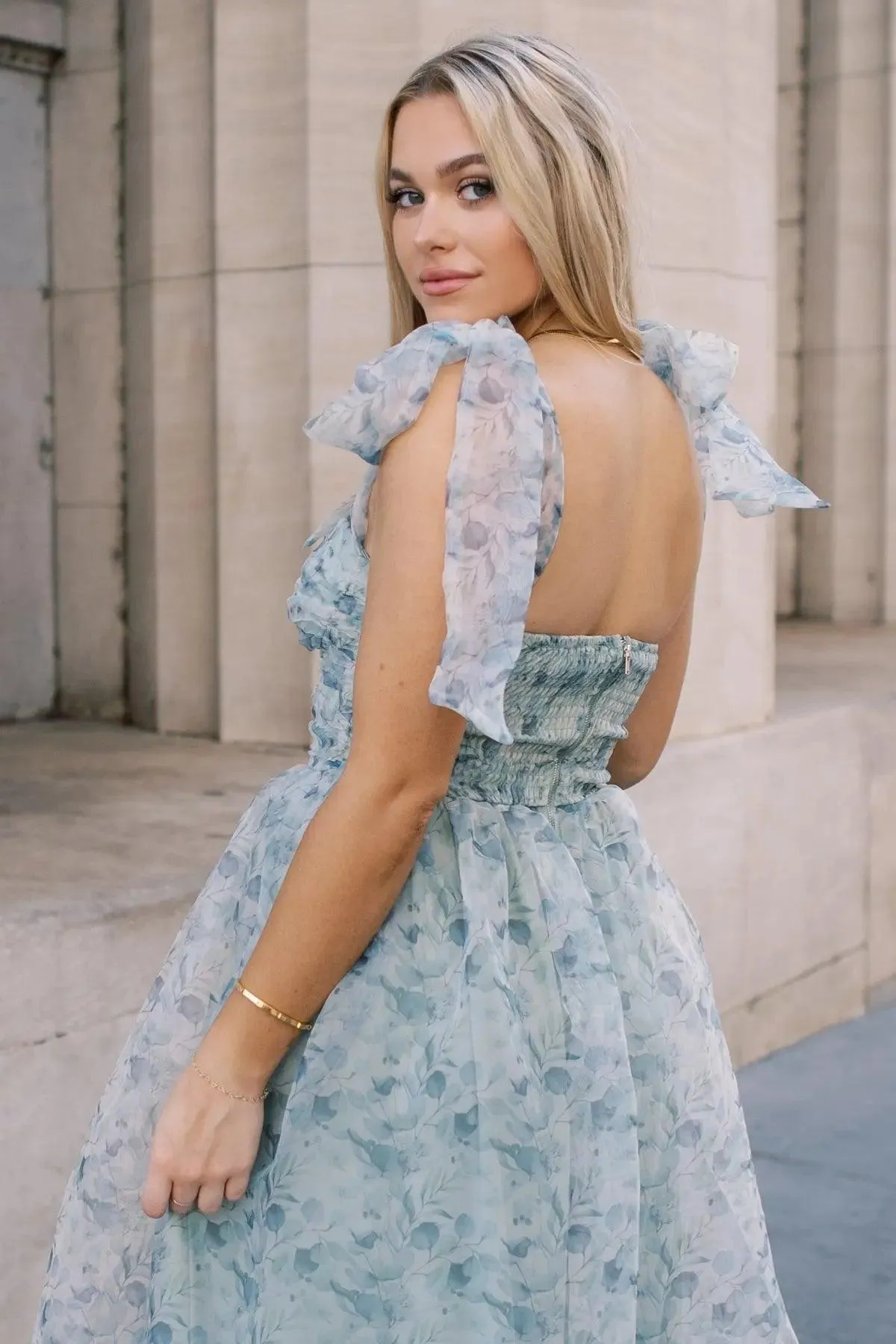 Sweet Serenade Green Floral Corset Dress - Final Sale