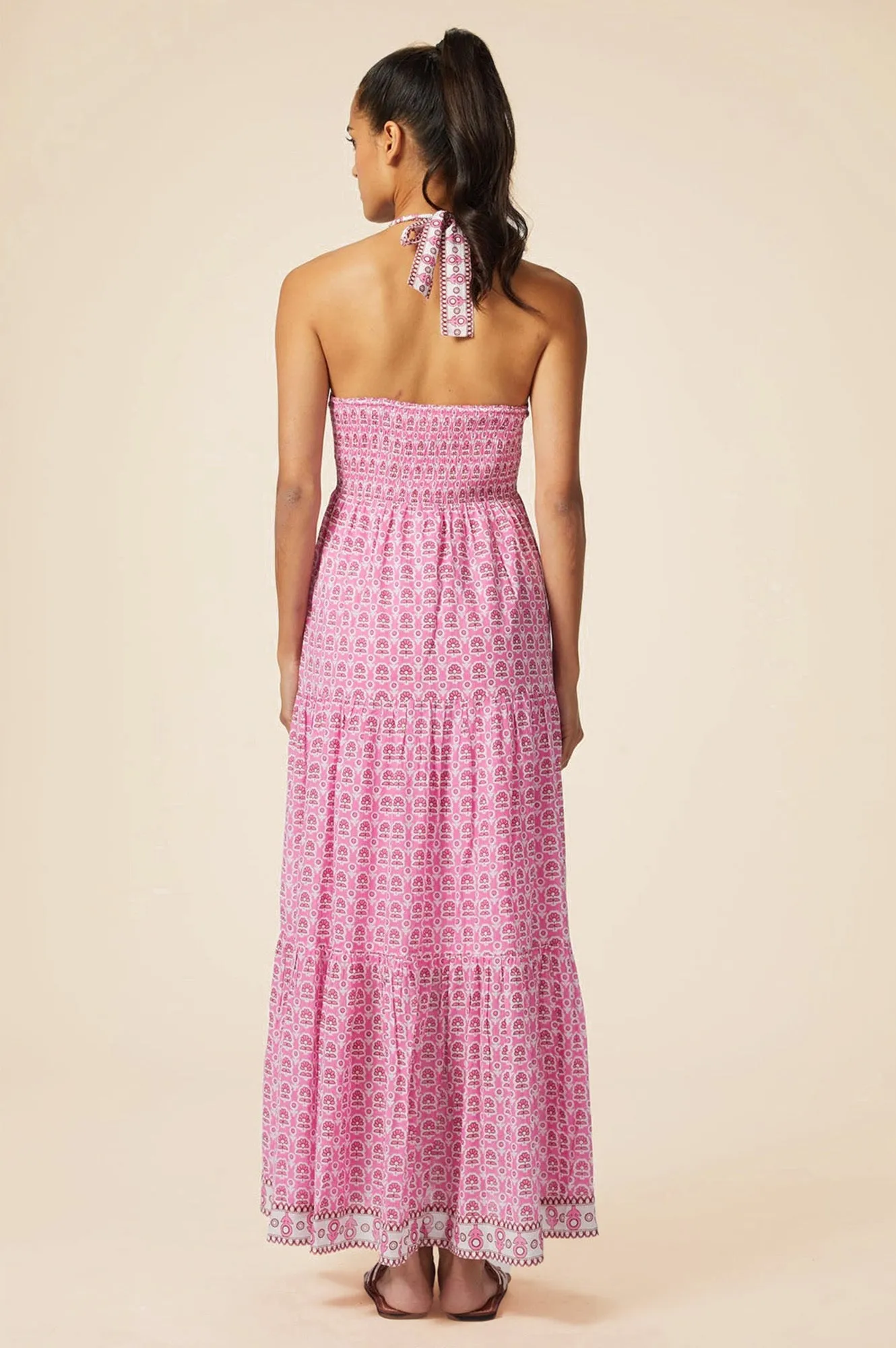 Tabitha Maxi Dress | Pop Flower Pink/White