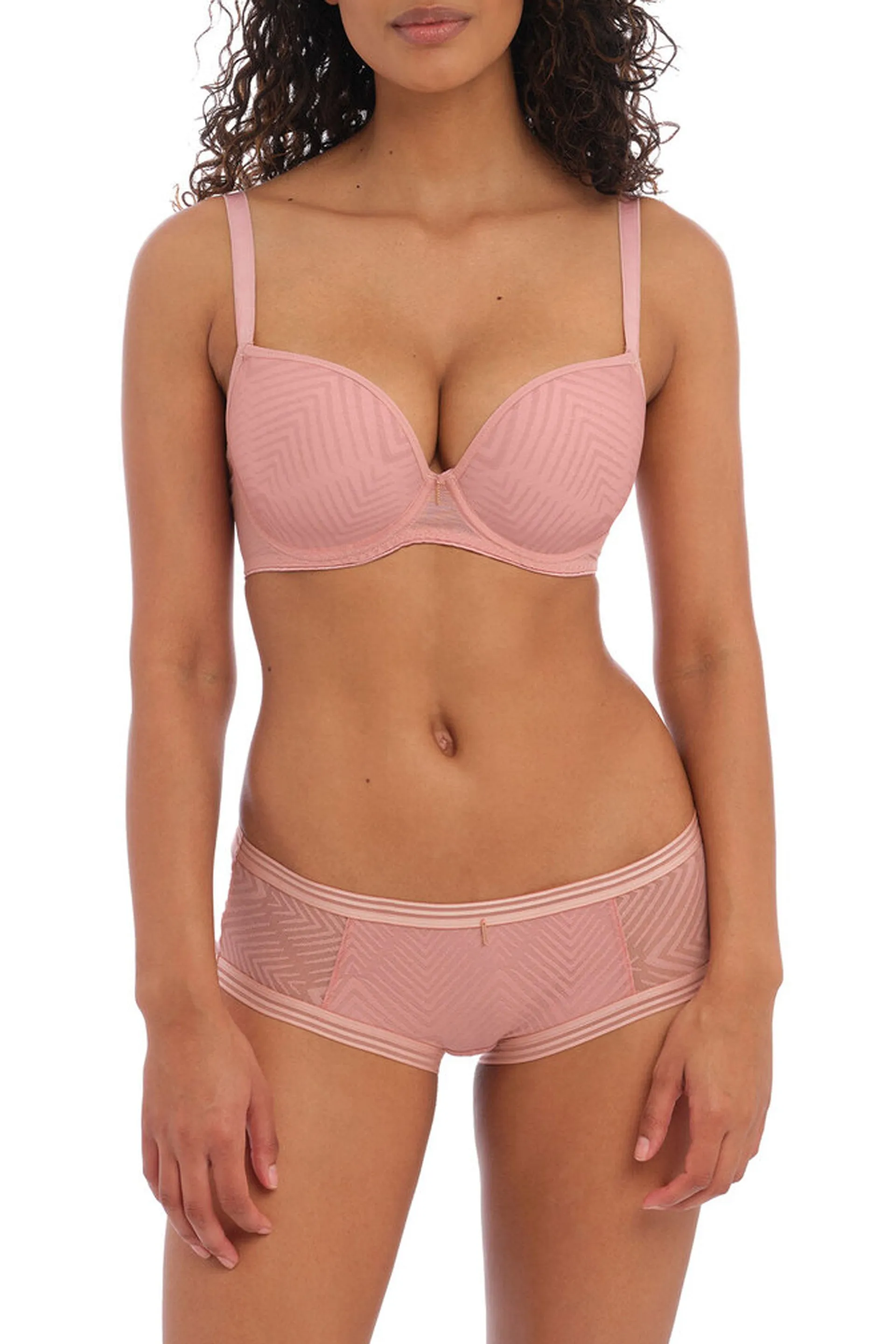 Tailored Moulded Plunge T-shirt Bra Ash Rose