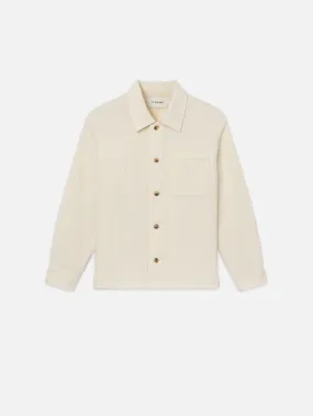 Textured Shirt Jacket -- Off White Textured Shirt Jacket -- Off White