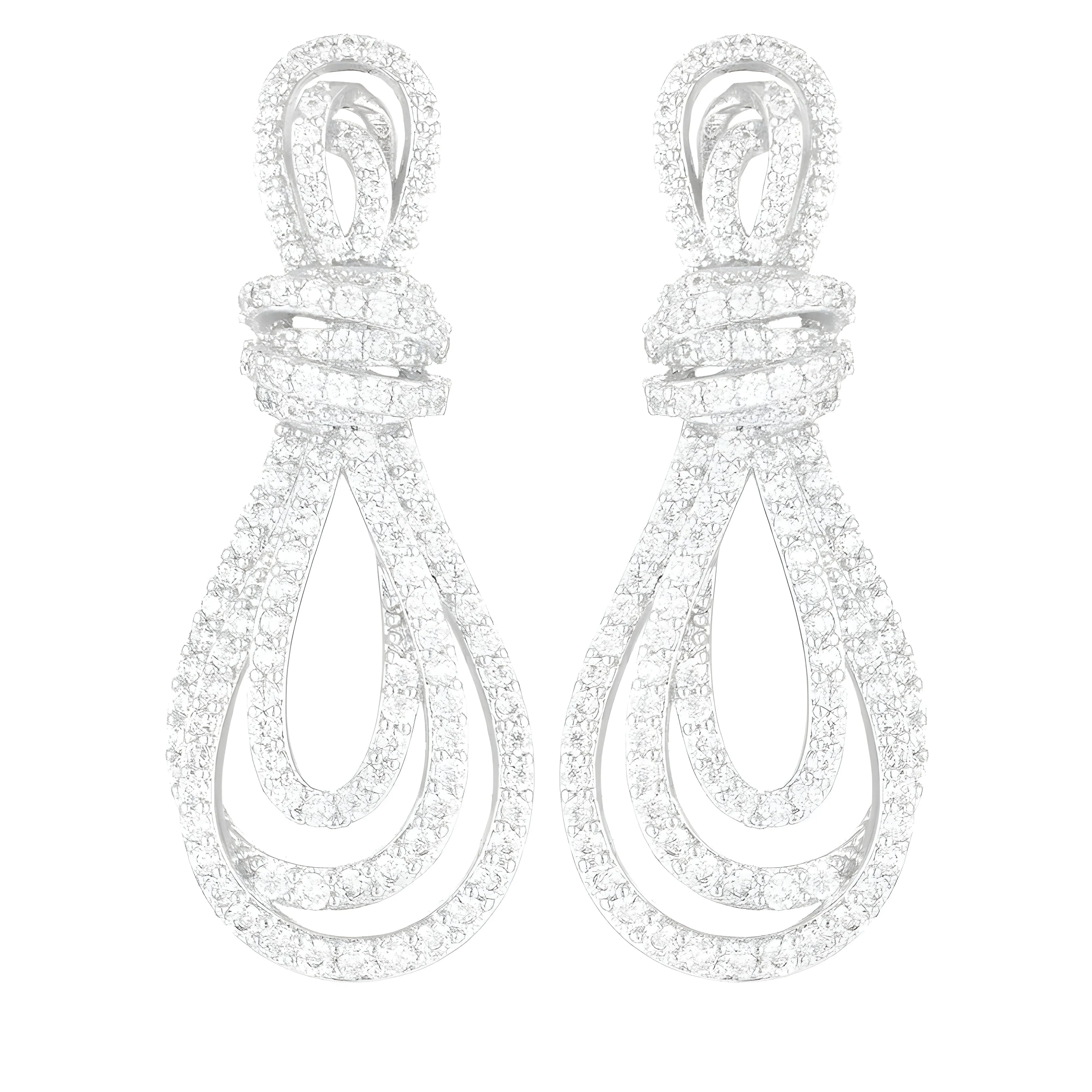 The Stella Micro Pave Crystal Drop Earrings - Multiple Colors