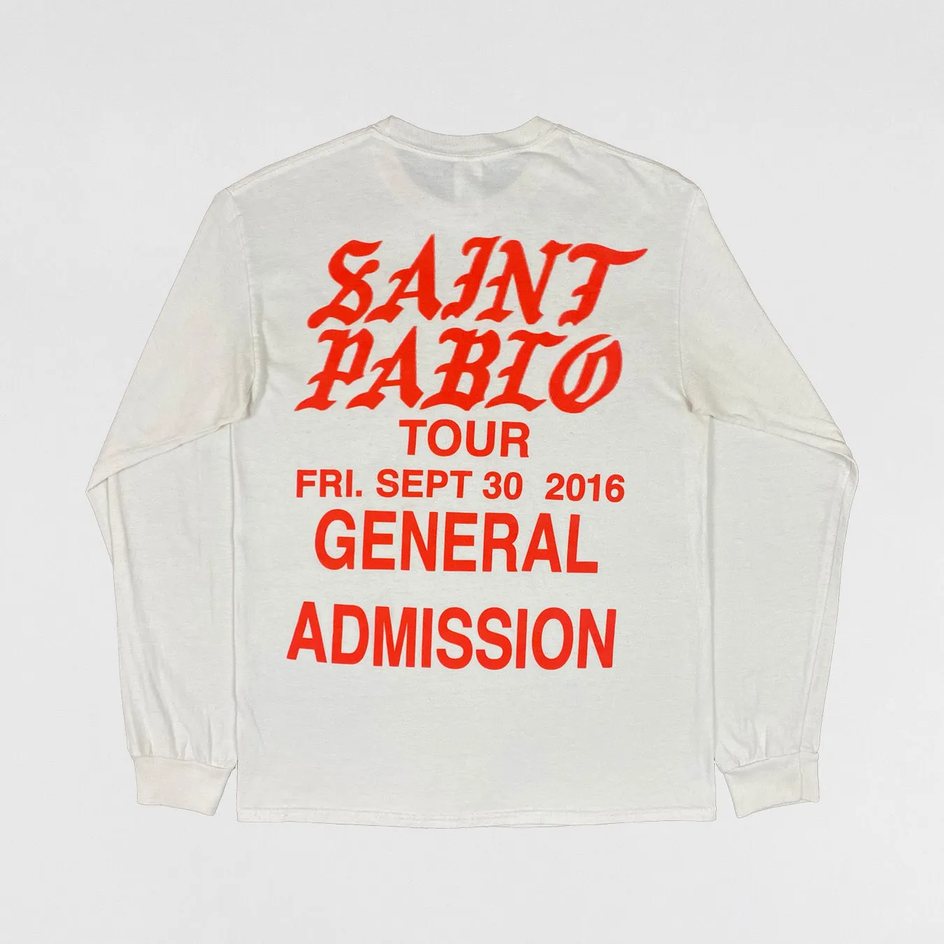 TLOP 2016 Saint Pablo General Admission Long Sleeve In White