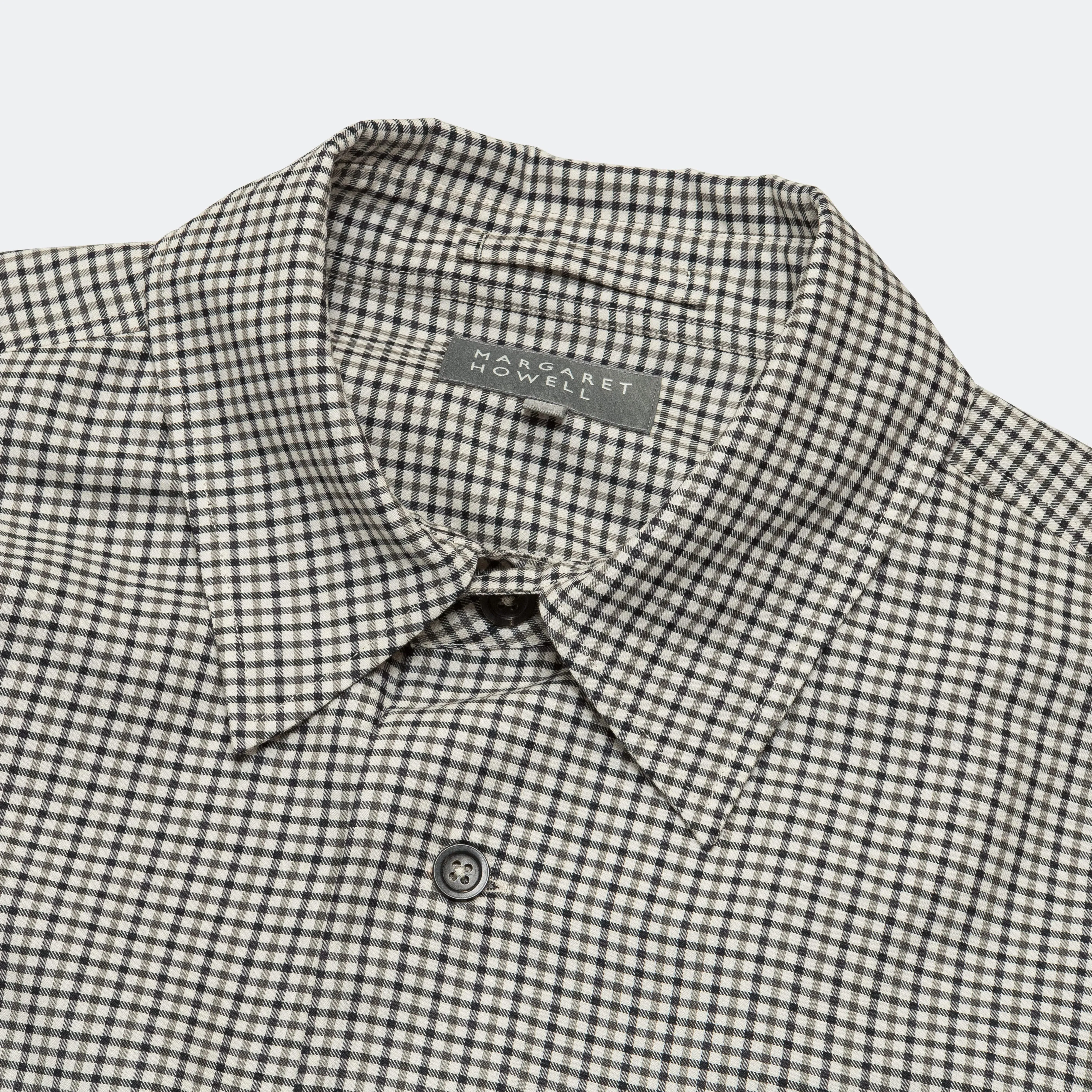Two Pocket Shirt - Charcoal/Off White Gingham