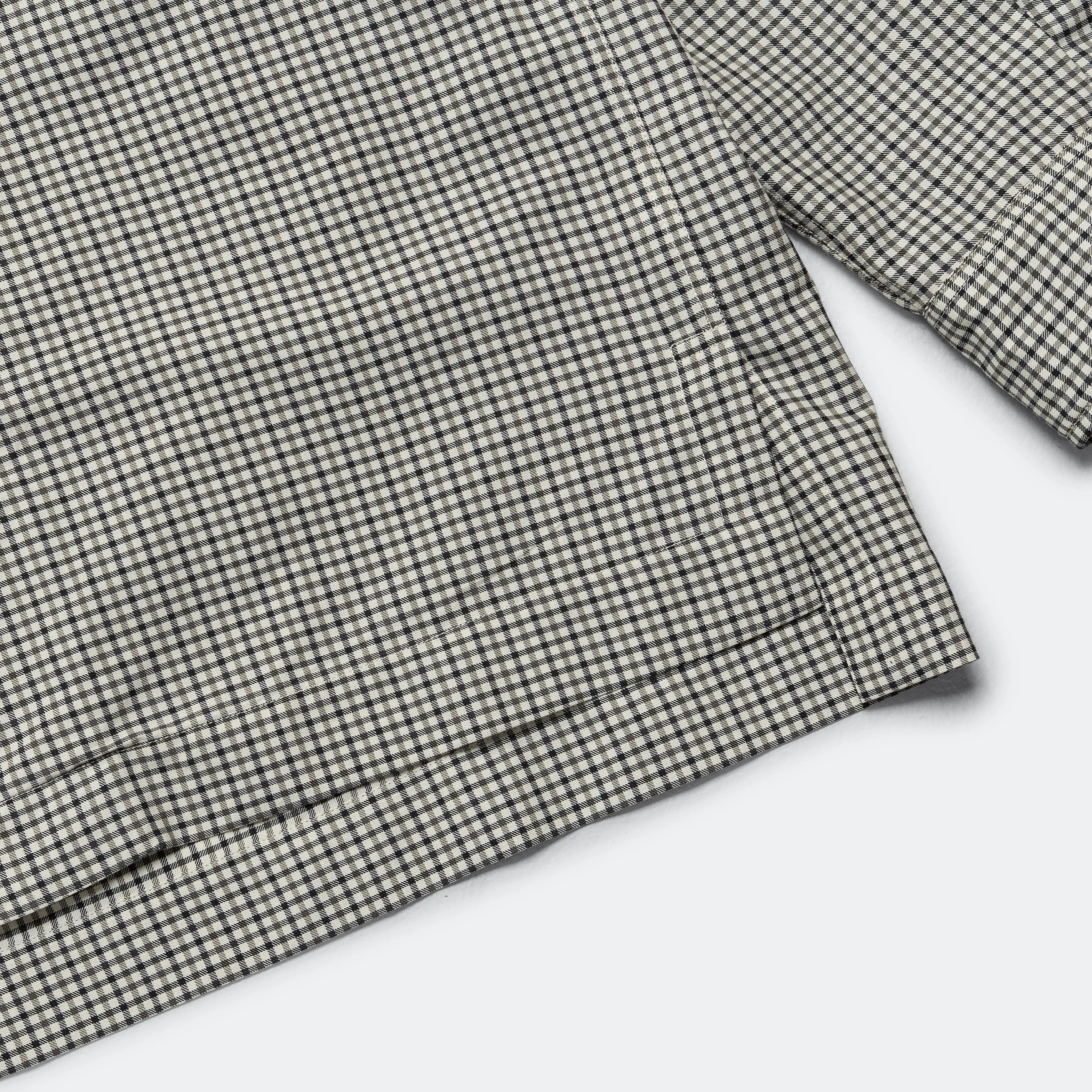 Two Pocket Shirt - Charcoal/Off White Gingham