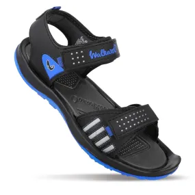 Walkaroo Men Strappy Floater Sandals  - WC4301 Black Blue Walkaroo Men Strappy Floater Sandals  - WC4301 Black Blue