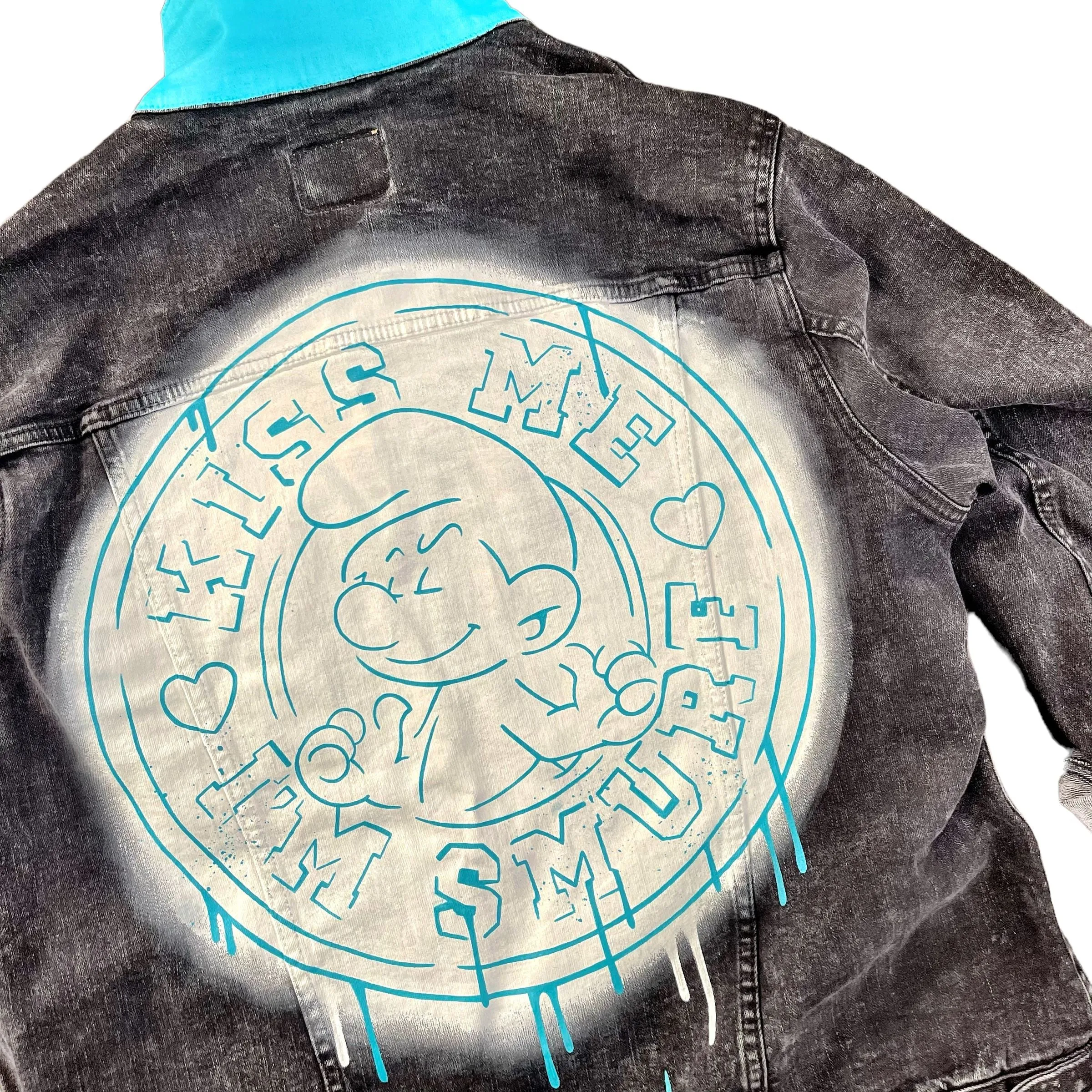 WG x Smurfs 'Im Smurf' Denim Jacket